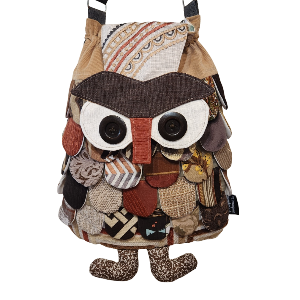 Large Owl Purse - Cinnamon