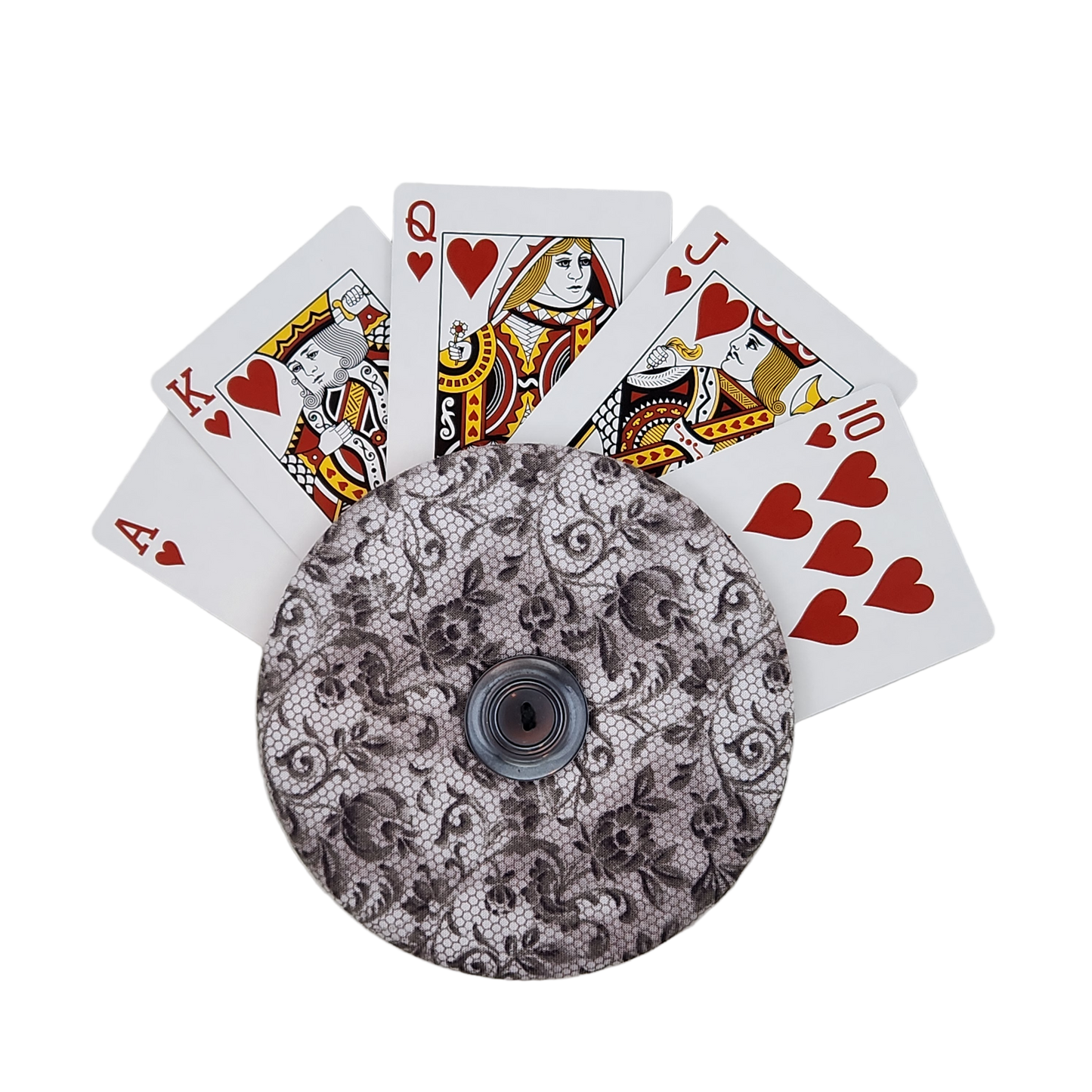 Playing Card Holder - Lace Roses