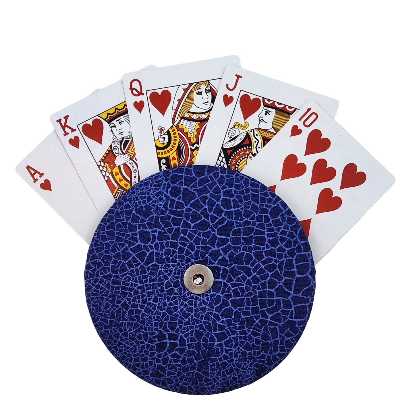 Playing Card Holder - Blue Crackle