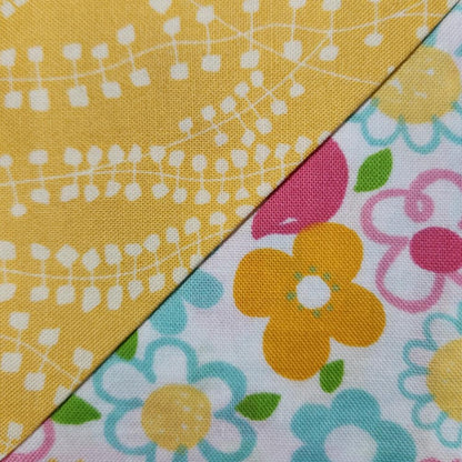 Corner Bookmark - Yellow Sprigs Over Bright Florals