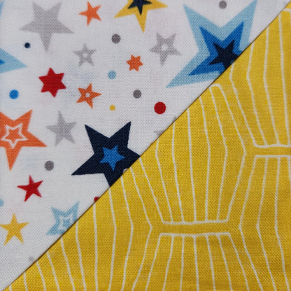 Corner Bookmark - Stars Over Yellow Geometric