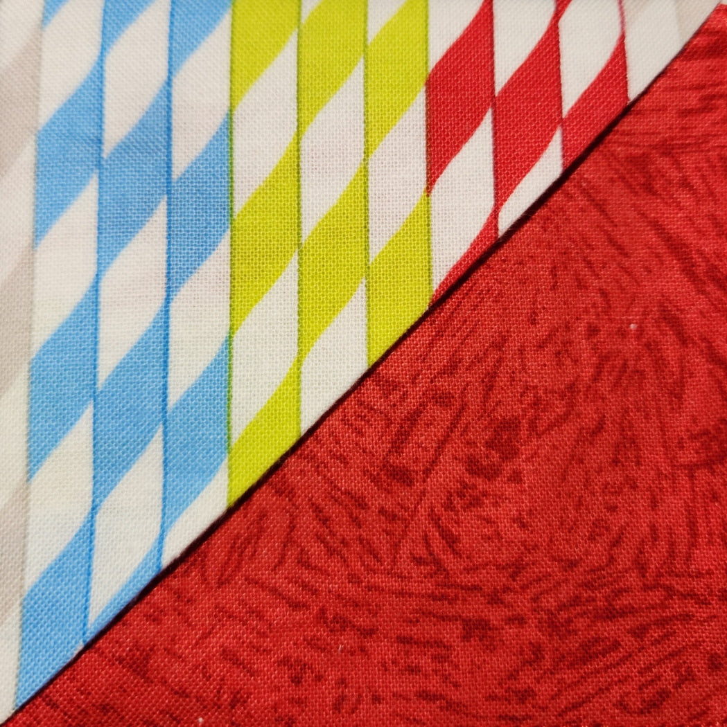 Corner Bookmark - Bright Racing Stripes Over Red