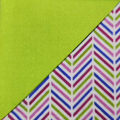 Corner Bookmark - Green Over Berry Chevron