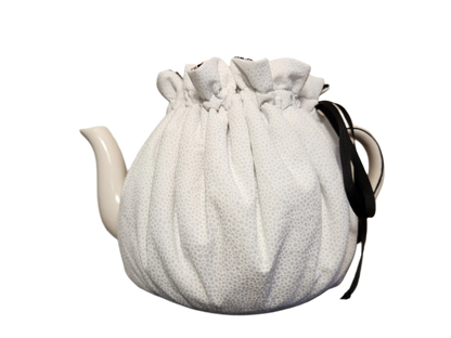 Teapot Cozy - Florals with Hexagons/White Bubbles