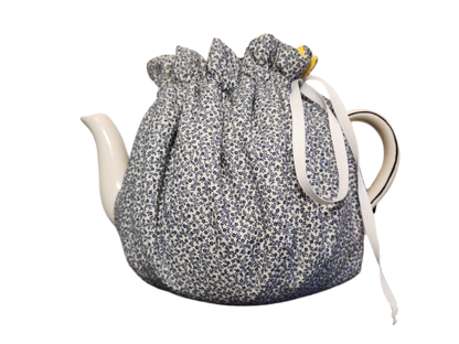 Teapot Cozy - Yellow Cats and Dogs/Navy Floral