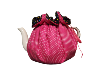 Teapot Cozy - Rainbow Dots/Pink Dots