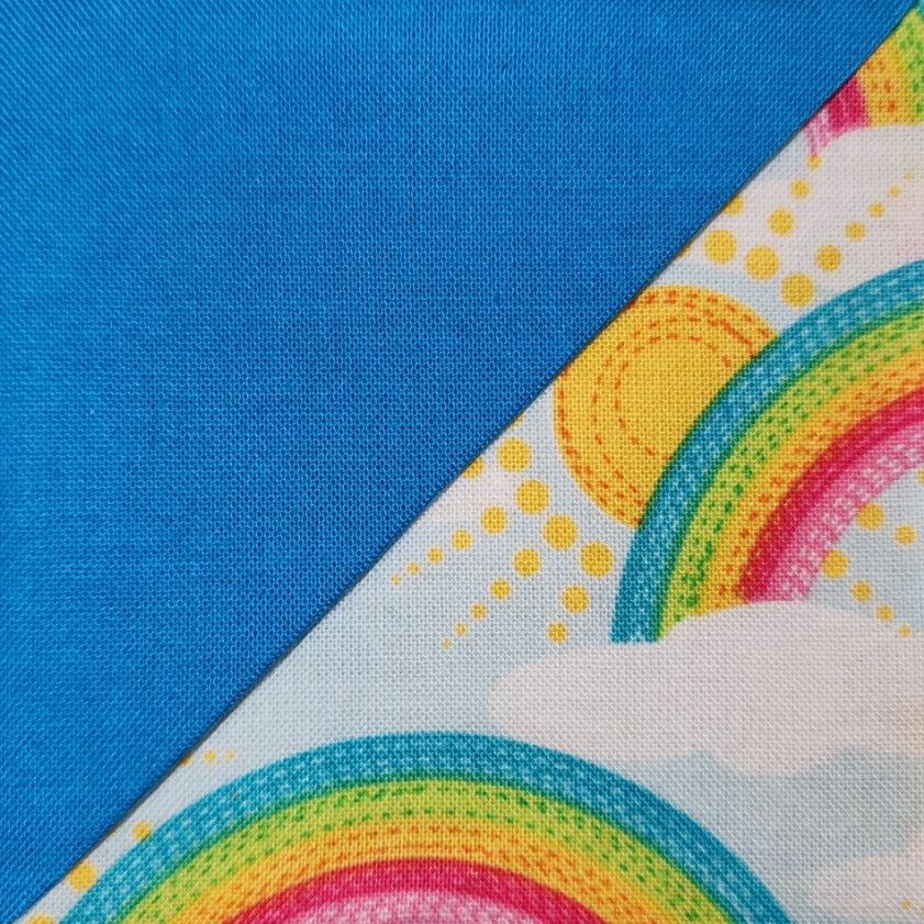 Corner Bookmark - Blue Over Rainbows