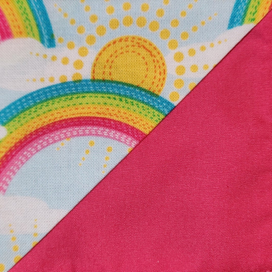 Corner Bookmark - Rainbows Over Pink