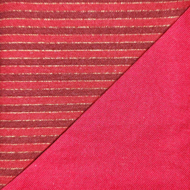 Corner Bookmark - Red with Gold Stripes