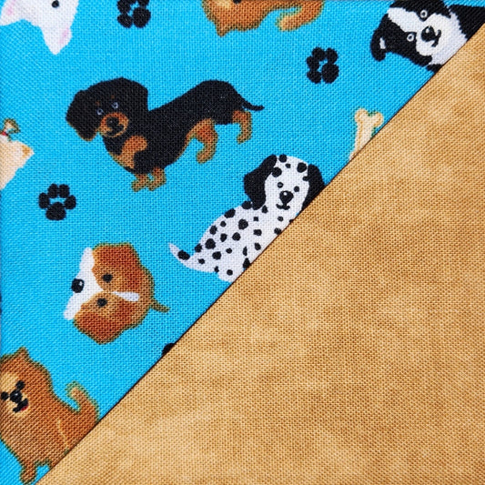 Corner Bookmark - Dogs Over Tan