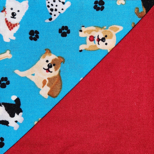 Corner Bookmark - Dogs Over Red