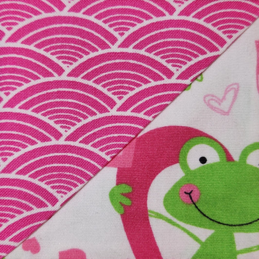 Corner Bookmark - Friendly Frog with Pink