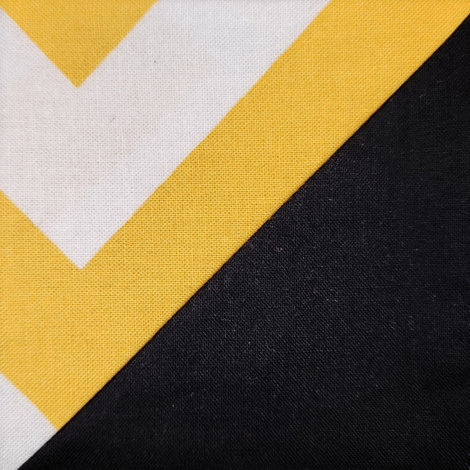 Corner Bookmark - Yellow Chevron Over Black