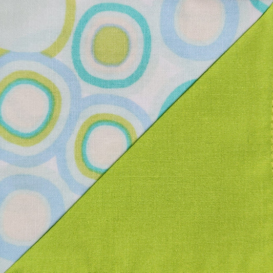 Corner Bookmark - Aqua Dots on Green