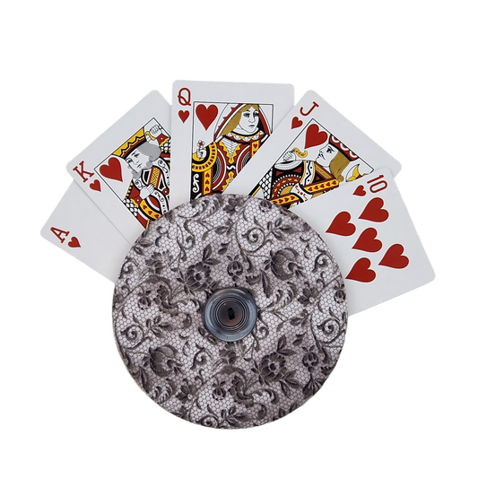 Playing Card Holder - Lace Roses