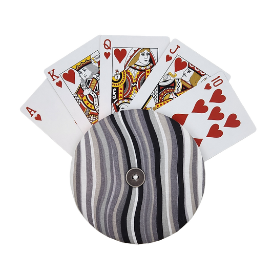 Playing Card Holder - Grayscale Waves