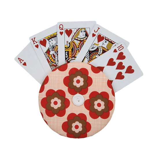 Playing Card Holder - Retro Flowers