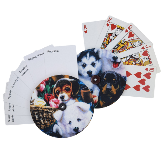 Playing Card Holder - Pup Portraits