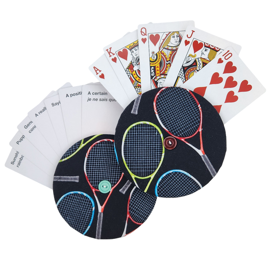 Playing Card Holder - Tennis Rackets