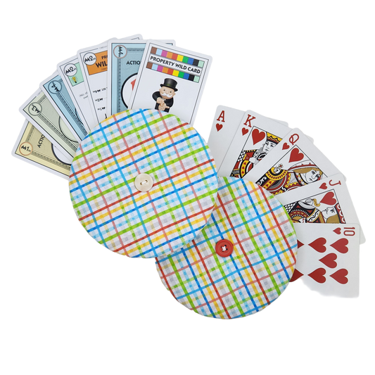 Playing Card Holder - Bright Plaid
