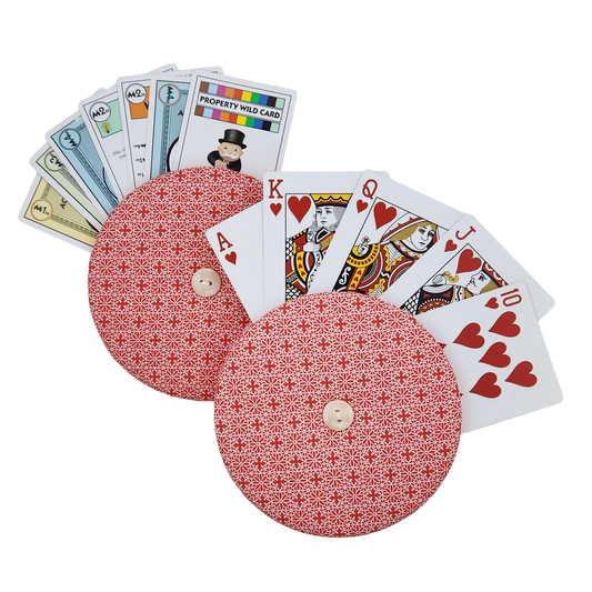 Playing Card Holder - Red and White